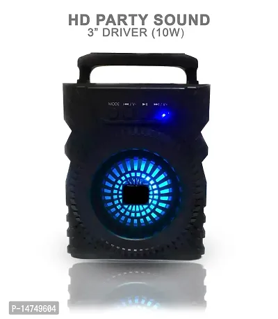 Musify WS-301 Wireless Speaker Led Disco Light subwoofer Sound System with DJ Light Carry Handle-Travel Speaker Support Bluetooth, FM Radio, USB, Micro SD Card Reader, AUX with [Free Mic] 10 W, 3 Blu-thumb2