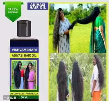 LS Vishvambhari Adivasi Hair Growth Oil for Men and Women 60 ML Pack of 1 with Goodness of Bhringraj and Loki, Oil Hair, Adiwasi hair oil