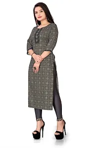 Beautiful Grey Crepe Kurta For Women-thumb1