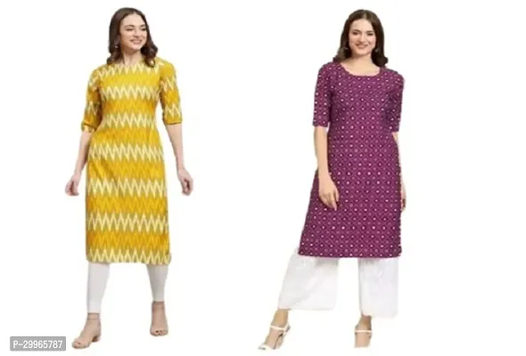 Stylish Crepe Kurta for Women Pack of 2-thumb0