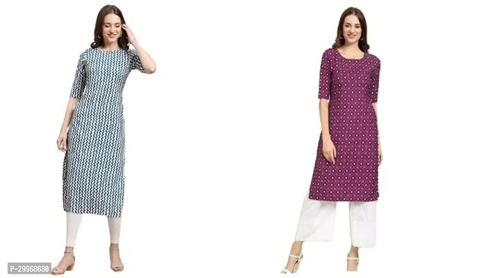 Stylish Crepe Kurta for Women Pack of 2