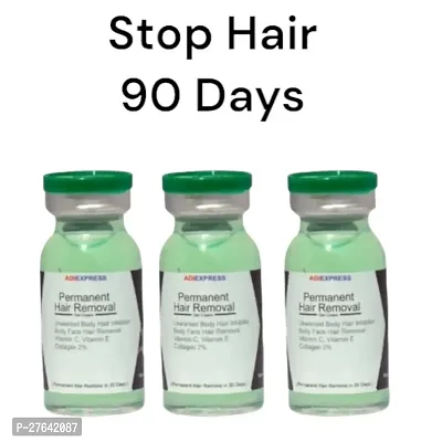 Stop hair growth permanently/ how to remove forehead hair permanently/ 90 days  permanent hair go 10ml (set of 3)