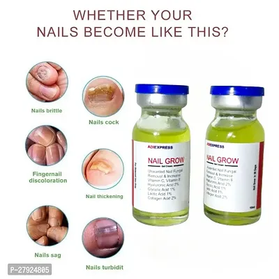 Repairs Cuticle  Nail Overnight, Stimulates Nail Growth, For Damaged Skin  Thin Nails - 100% Natural/ 10ml (set of 2)-thumb0