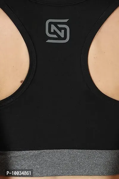 NDLESS SPORTS Polyester Blend Wireless Padded Sports Bra for Yoga, Running, Fitness & Gym Pack of 2 (Bottle Green & Light Green, XL)-thumb5