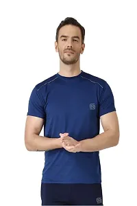 Ndless Sports Round Neck Crush Design Fabric Half Sleeves Dry-Fit Moisture Wicking Lycra  Polyester Blend Reflector T-Shirts for Men Pack of 2-thumb4