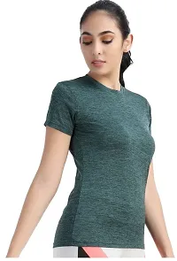 NDLESS SPORTS Half Sleeves Dry-Fit Moisture Wicking Polyester Lycra Blend Round Neck T-Shirts for Women Pack of 2-thumb2