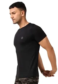 NDLESS SPORTS Men?s Half Sleeve Polyester & Spandex Crushed Fabric Regular Stretchable Sweat Absorbent Dry-Fit T-Shirt for Running, Cycling, Gym, Yoga & Fitness Pack of 3-thumb4