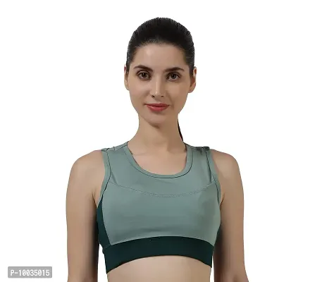 Ndless Sports Polyester Blend Wireless Padded Sports Bra for Yoga, Running, Fitness & Gym-thumb0
