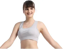 NDLESS SPORTS Combo of 2 Solid Polyester Blend Non-Wired Soft Padded Sports Bra for Cycling, Racing, Excercise & Fitness-thumb3