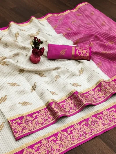 Hot Selling Cotton Silk Saree with Blouse piece 