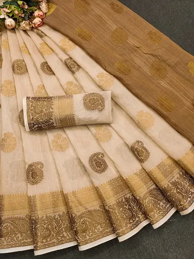 New Stylish Soft Cotton Silk Saree With Blouse Piece For Women