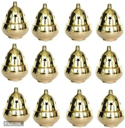Akhand Jyoti Deepak Apple Shape STAR DIYA| Magical Lantern Brass Diya Set of 12 Pcs
