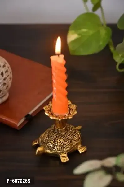 Turtle/Tortoise Candle Holder, Golden Metal Candle Stand for Home Decoration