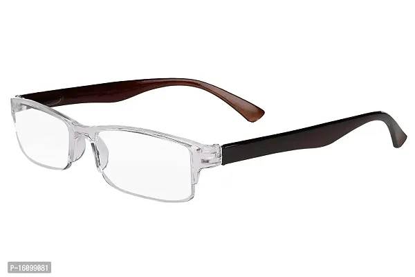 Alvia Optical Premium Reading Glasses For Men And Women Reading Power Glasses For Men  Women Brown White (1.00) Vol-3-thumb0