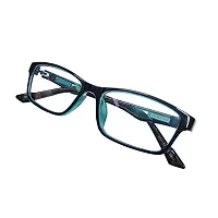 Alvia Rectangular Polycarbonate Eyewear Frame For Men and Women-Vol-9 (Blue,Clear)-thumb3