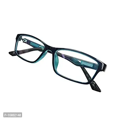 Alvia Rectangular Polycarbonate Eyewear Frame For Men and Women-Vol-9 (Blue,Clear)-thumb4