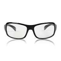 Alvia Wrap Around Sport Day  Night Drive UV Protection Sunglasses For Men  Women (Black-Clear)-thumb1