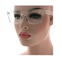 Alvia Square Spectacle Frame For Men And Women Vol-25 (Transparent-Clear)-thumb1