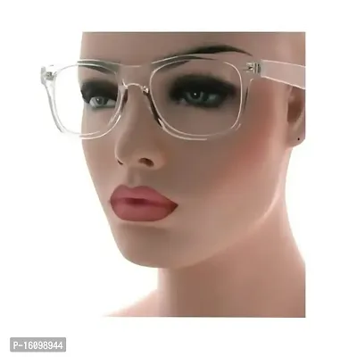 Alvia Square Spectacle Frame For Men And Women Vol-25 (Transparent-Clear)-thumb2