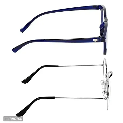 Alvia Combo of 2 Sunglasses For Men and Women Vol-3 (Blue-Silver)-thumb3
