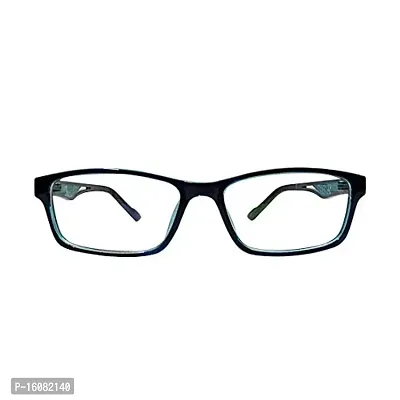 Alvia Rectangular Polycarbonate Eyewear Frame For Men and Women-Vol-9 (Blue,Clear)-thumb2