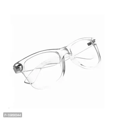 Alvia Square Spectacle Frame For Men And Women Vol-25 (Transparent-Clear)