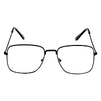 Alvia Retro Square Spectacle Frame For Men And Women Vol-22 (Black-Clear)-thumb1