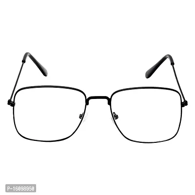 Alvia Retro Square Spectacle Frame For Men And Women Vol-22 (Black-Clear)-thumb2