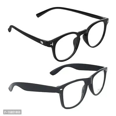 Alvia Combo of 2 Sunglasses For Men and Women Vol-2 (Black-Black Dc)