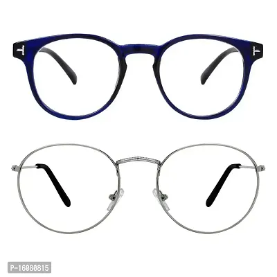 Alvia Combo of 2 Sunglasses For Men and Women Vol-3 (Blue,Silver)-thumb2
