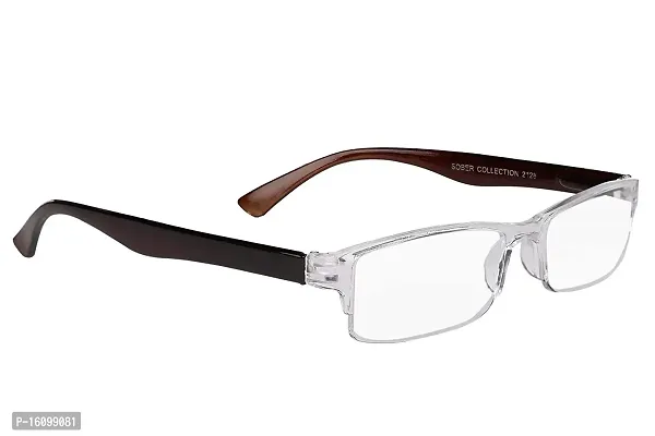 Alvia Optical Premium Reading Glasses For Men And Women Reading Power Glasses For Men  Women Brown White (1.00) Vol-3-thumb4