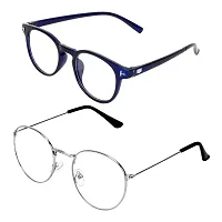 Alvia Combo of 2 Sunglasses For Men and Women Vol-3 (Blue,Silver)-thumb3