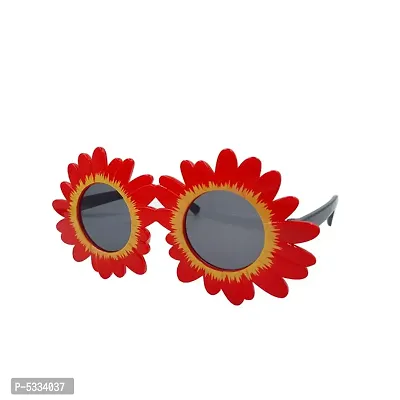 Red and Black Round Girls Sunglasses