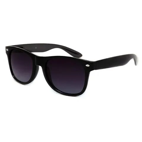 Trendy Unisex Black Wayfarer Sunglasses