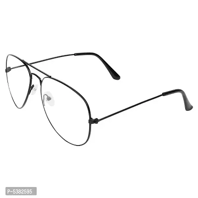 Black Aviator Unisex Eyewear Frame