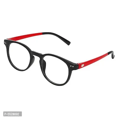 Black  Red Round Unisex Eyewear Frame-thumb0