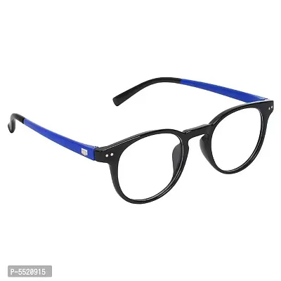 Black  Blue Round Unisex Eyewear Frame-thumb0