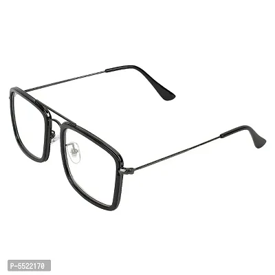 Alvia Black Rectangle Unisex Eyewear Frame 57-thumb0