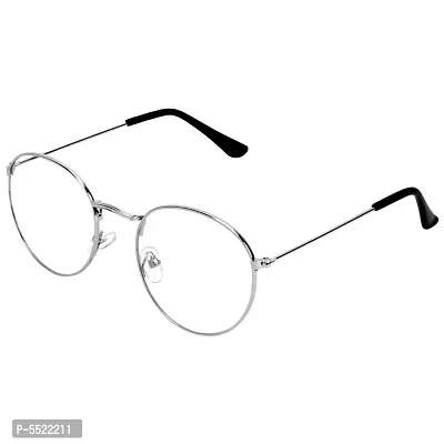 Alvia Silver Round Unisex Eyewear Frame 74-thumb0