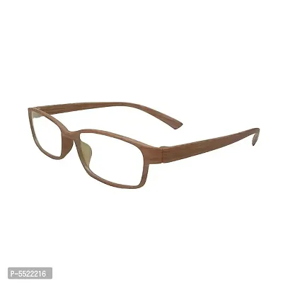 Brown Rectangle Unisex Eyewear Frame