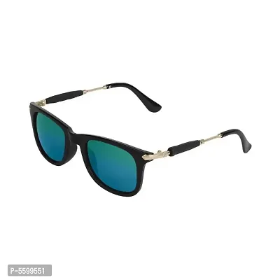 Stylish Blue  Black  Rectangle Unisex Sunglasses