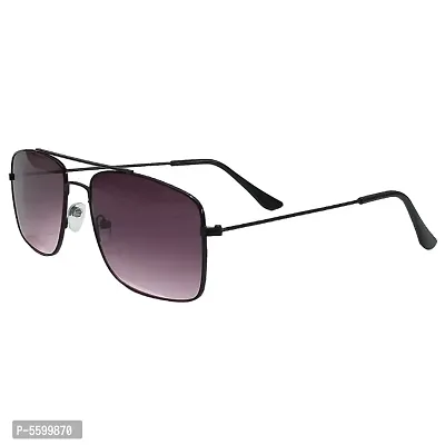 Stylish Black Rectangle Unisex Sunglasses