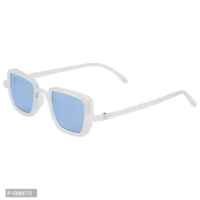 Stylish White  Blue Rectangle Kabir Singh Sunglasse
