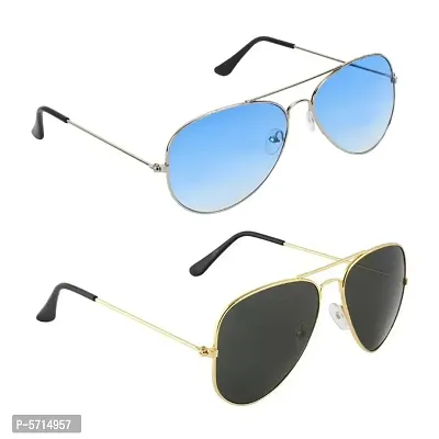 Trendy Metal Sunglasses For Unisex Combo of 2-thumb0