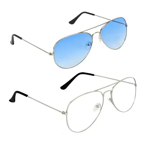 Combo Of 2 Classy Metal Aviator Sunglasses