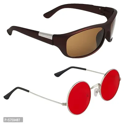 Stylish Combo of 2 Sunglasses for Men  Women-thumb0