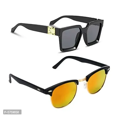 Stylish Combo of 2 Sunglasses for Men  Women-thumb0