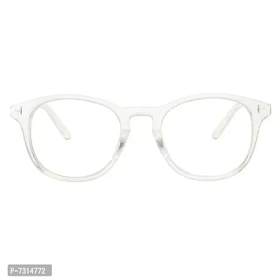 Fashionable Transparent  Clear Polycarbonate Round Unisex Sunglasses 226-thumb0