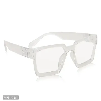 Fashionable Transparent  Clear Polycarbonate Square Unisex Sunglasses 227-thumb0