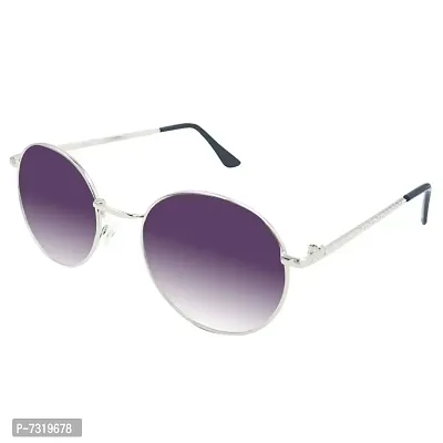 New Stylish Silver  Black Metal Round Unisex Sunglasses 239